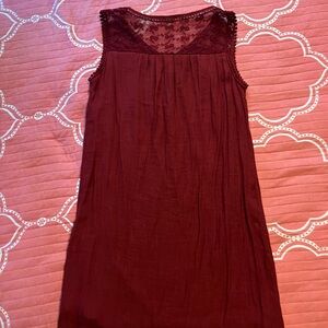 Casual Chic Burgundy Dress